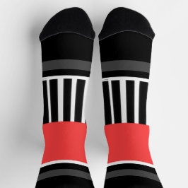 Piano Nycklar + Red Novelty Crew Socks