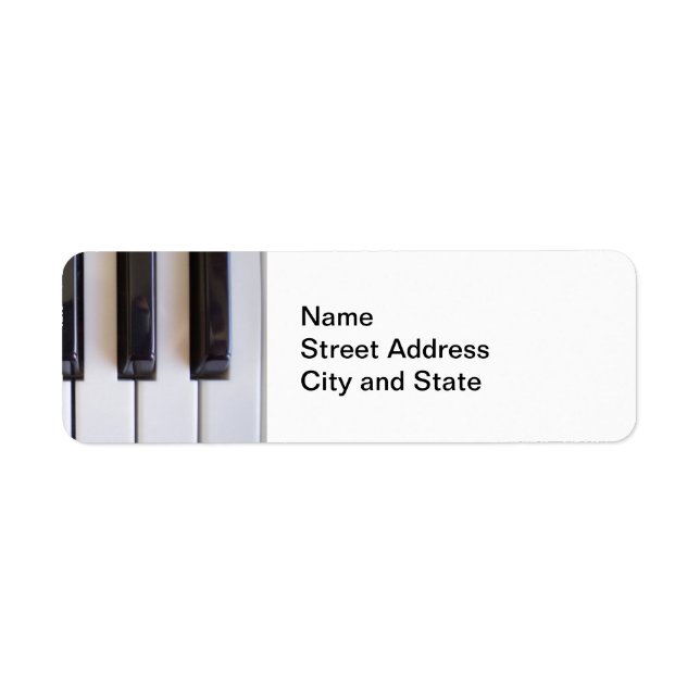 Piano Nycklar Returadress Etikett (Framsidan)