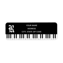 Piano Nycklar Return-adressetikett