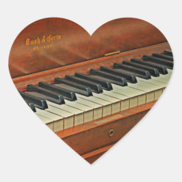 Piano Nycklar Roligt Reward Stickers Hjärtformat Klistermärke