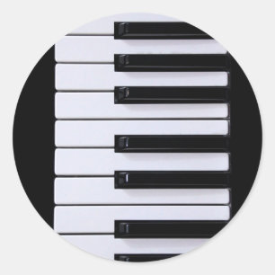 Piano Nycklar Runt Klistermärke