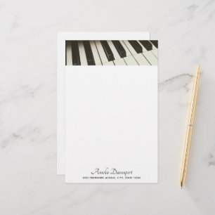 Piano Nycklar - Snyggt Black & White-foto Brevpapper