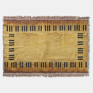 Piano Nycklar Throw Blanket Filt