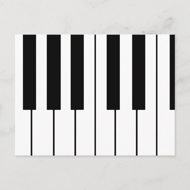 Piano nycklar vykort (Framsida)