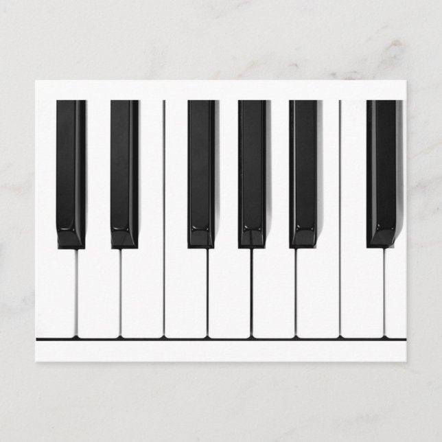 Piano nycklar vykort (Framsida)
