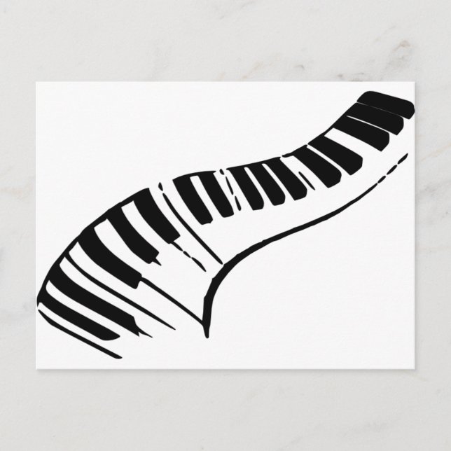 Piano Nycklar Vykort (Framsida)