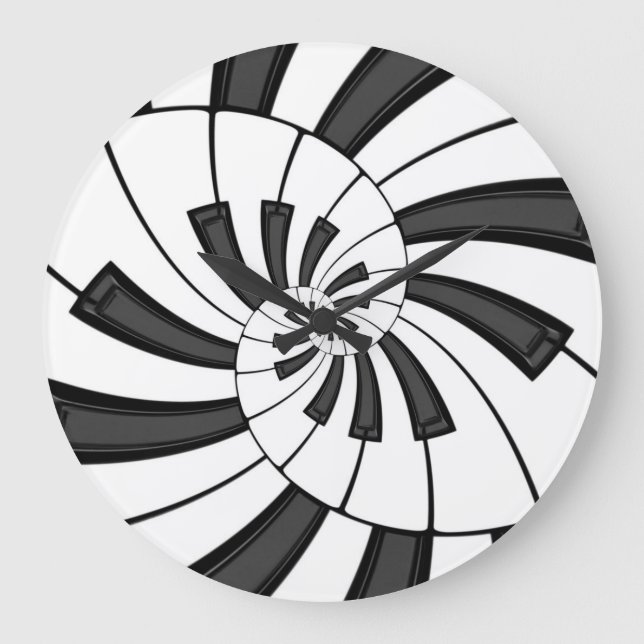 Piano Nycklar Wall Clock Stor Klocka (Framsida)