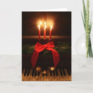 Piano och Candles Helgkort