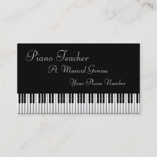 Piano- och/eller musiklärarevisitkort visitkort
