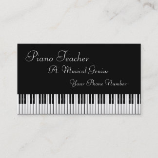 Piano- och/eller musiklärarevisitkort visitkort