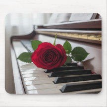 Piano och en ros - Musiker elegant musmatt