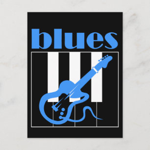 Piano och gitarrer vykort