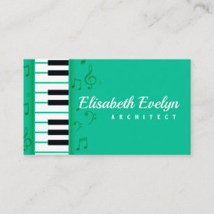 Piano och musik noter melodi visitkort