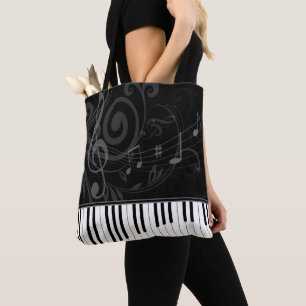 Piano och Musik noter Tygkasse
