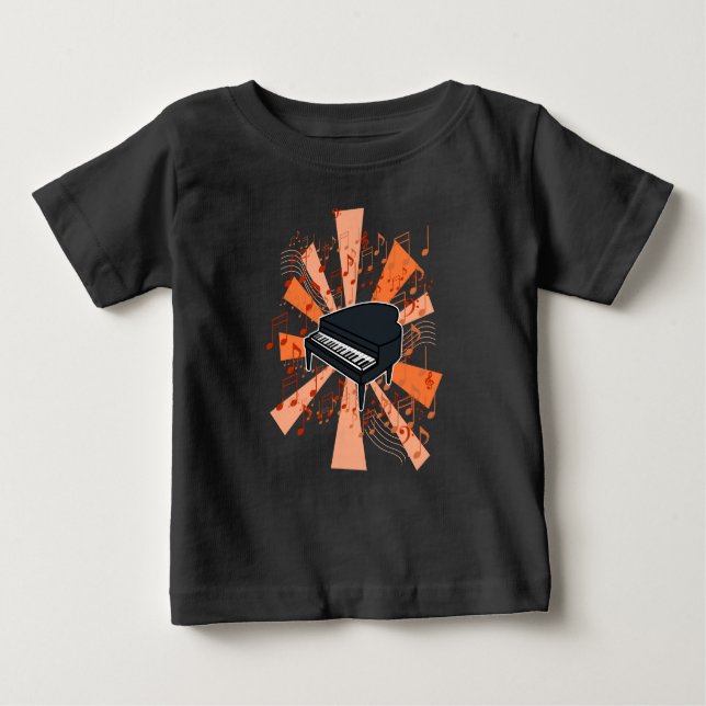 Piano och musik t shirt (Framsida)