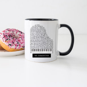 Piano Ord Cloud Gift for Piano Teacher Mugg
