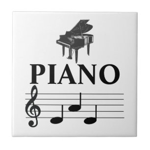 Piano Pappa Grand Piano Pianist Music Note Kakelplatta