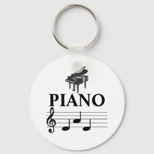 Piano Pappa Grand Piano Pianist Music Note Nyckelring