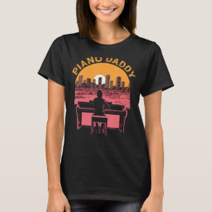 Piano Pappa Piano Man Pianist Tangentbord Musician T Shirt