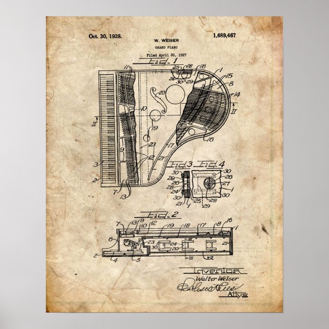 Piano Patent Poster (Framsidan)