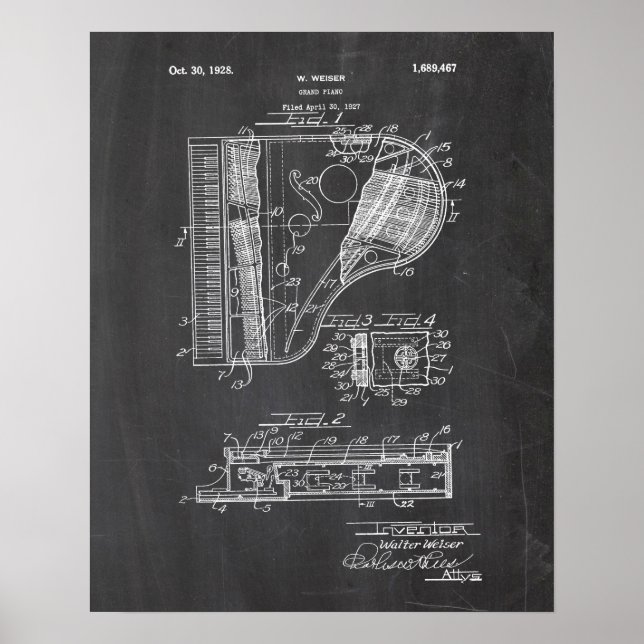 Piano Patent Poster (Framsidan)