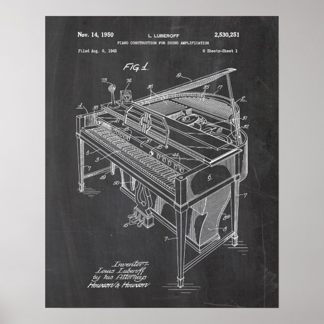 Piano Patent Poster (Framsidan)