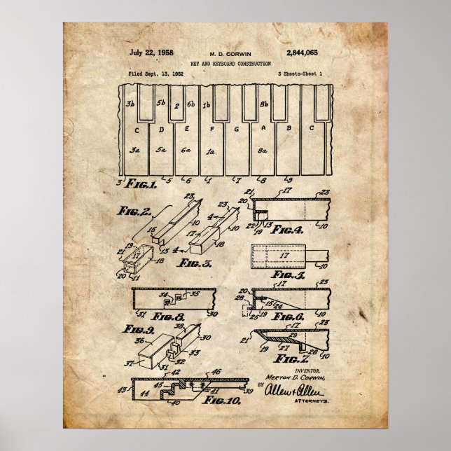Piano Patent Poster (Framsidan)