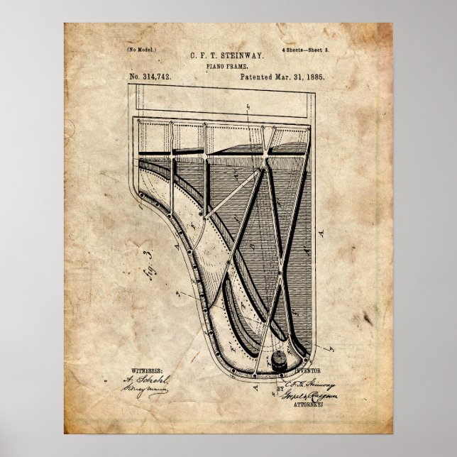 Piano Patent Poster (Framsidan)