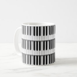Piano pattern kaffemugg