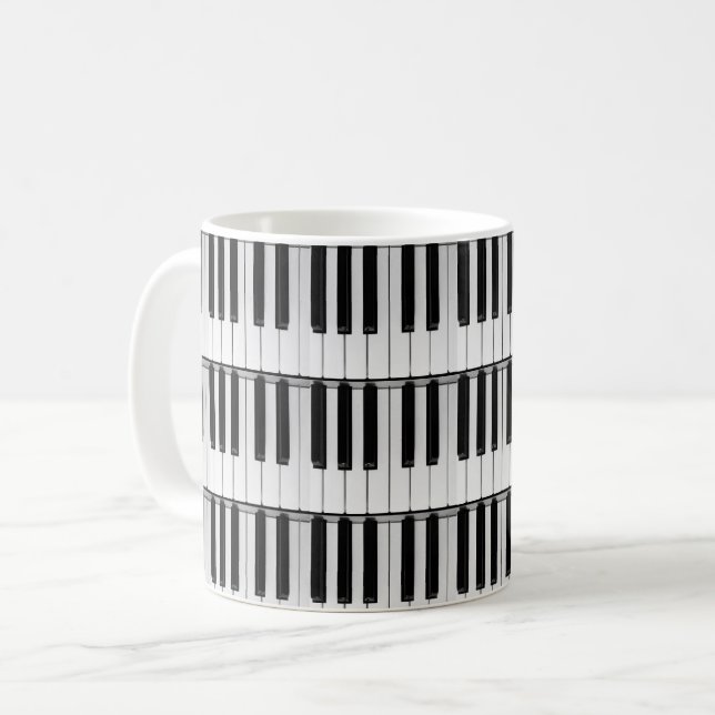 Piano pattern kaffemugg (Framsida vänster)