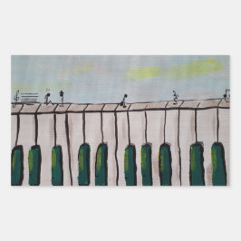 Piano People Sticker Rektangulärt Klistermärke