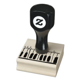 Piano People Wood Art Frimärke Stämpel