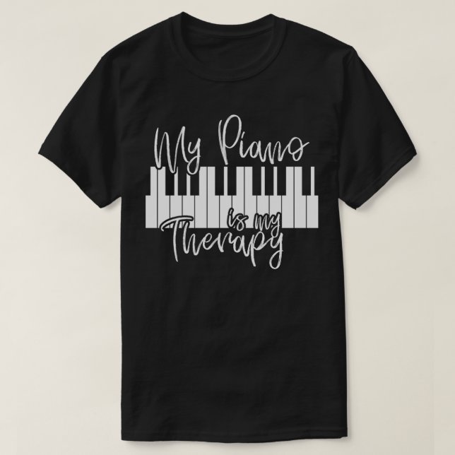 Piano Pianist Gift Music Musician Nycklar T Shirt (Design framsida)