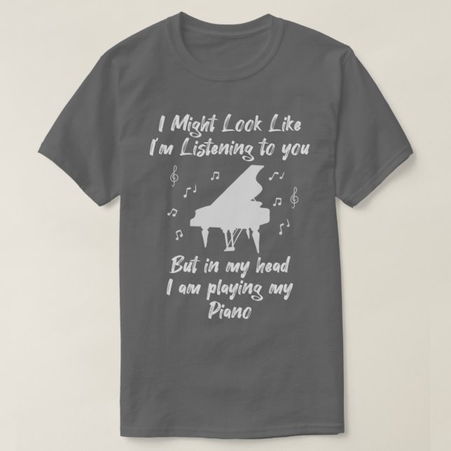 Piano Pianist Instrument Lacher Gift T Shirt (Design framsida)
