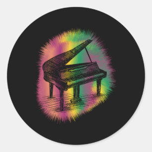 Piano Pianist Musician Instrut Piano Music Runt Klistermärke