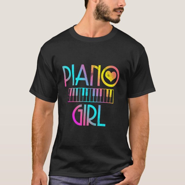 Piano Pianist Musician T Shirt (Framsida)
