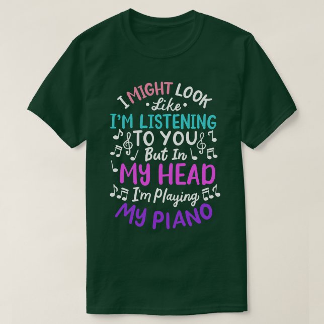 Piano Pianist Piano Player 5 T Shirt (Design framsida)