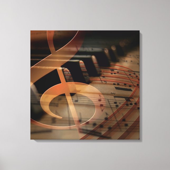 Piano pianist tangentbord canvastryck (Framsida)