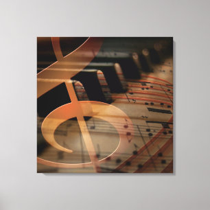 Piano pianist tangentbord canvastryck