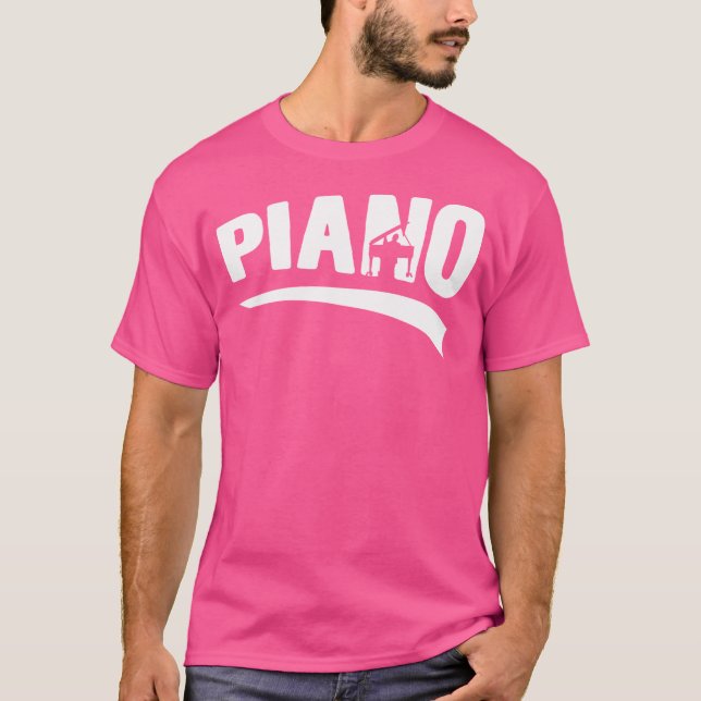 Piano Pianist Tangentbord Music Classic Instrument T Shirt (Framsida)