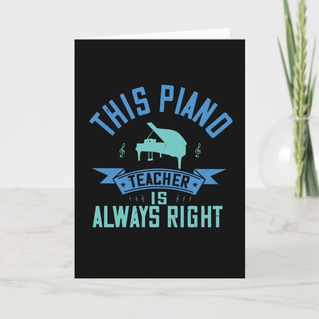 Piano - Pianoläraren har alltid rätt Kort (Framsida)