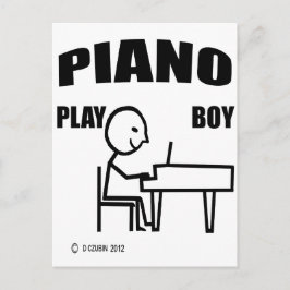 Piano Play Boy Vykort