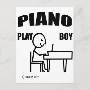 Piano Play Boy Vykort