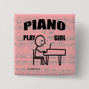 Piano Play Girl Knapp