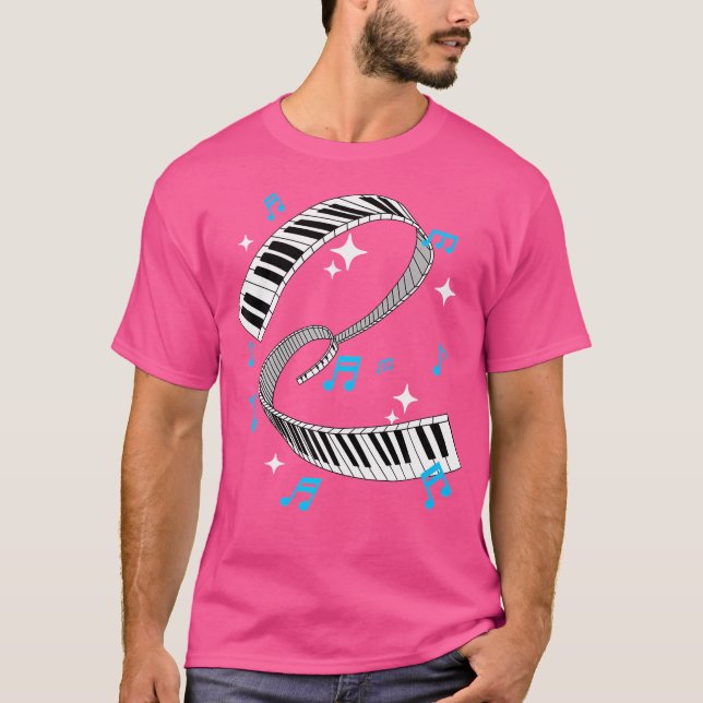 Piano Player Gift Shirt Piano Keys Keyboard Music  T (Framsida)
