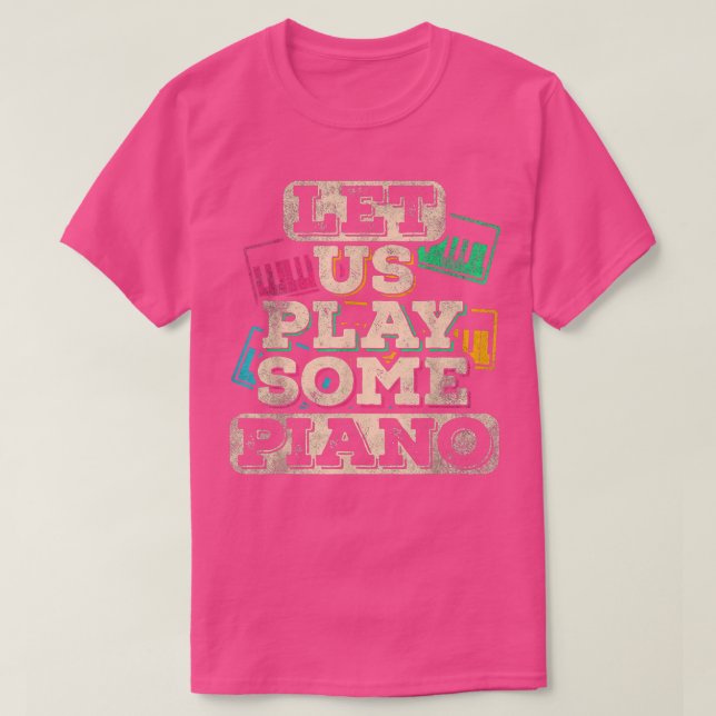 Piano Player Music Musical Instrument T Shirt (Design framsida)