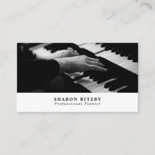 Piano Player, Musician, Music Industry Visitkort