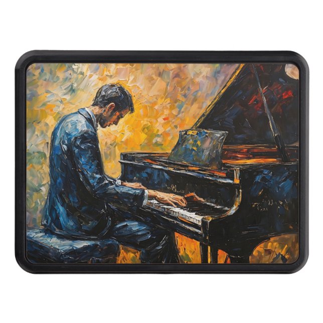 Piano Player - Oljemålning Dragkroksskydd (Framsidan)
