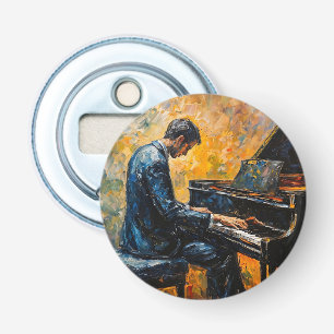 Piano Player - Oljemålning Flasköppnare