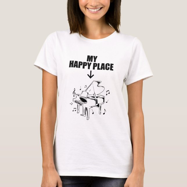 Piano Player | Pianist Gift med musikinstrument T Shirt (Framsida)